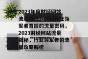 2023年度财经网站流量排行，揭秘行业领军者背后的流量密码，2023财经网站流量揭秘，行业领军者的流量攻略解析