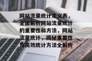 网站流量统计定义表，全面解析网站流量统计的重要性和方法，网站流量统计，揭秘重要性及高效统计方法全解析