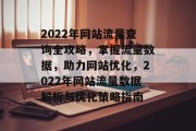 2022年网站流量查询全攻略，掌握流量数据，助力网站优化，2022年网站流量数据解析与优化策略指南
