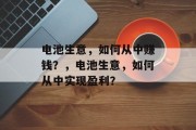 电池生意，如何从中赚钱？，电池生意，如何从中实现盈利？