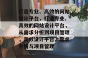 打造专业、高效的网站设计平台，打造专业、高效的网站设计平台，从需求分析到项目管理，高效设计平台，需求分析与项目管理
