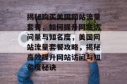 揭秘购买美国网站流量套餐，如何提升网站访问量与知名度，美国网站流量套餐攻略，揭秘高效提升网站访问与知名度秘诀