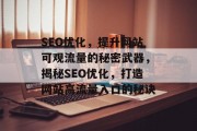 SEO优化，提升网站可观流量的秘密武器，揭秘SEO优化，打造网站高流量入口的秘诀