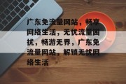 广东免流量网站，畅享网络生活，无忧流量困扰，畅游无界，广东免流量网站，解锁无忧网络生活