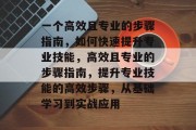 一个高效且专业的步骤指南，如何快速提升专业技能，高效且专业的步骤指南，提升专业技能的高效步骤，从基础学习到实战应用