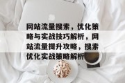 网站流量搜索，优化策略与实战技巧解析，网站流量提升攻略，搜索优化实战策略解析