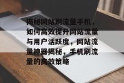 揭秘网站刷流量手机，如何高效提升网站流量与用户活跃度，网站流量神器揭秘，手机刷流量的高效策略