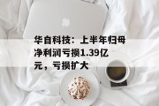 华自科技：上半年归母净利润亏损1.39亿元，亏损扩大
