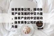 体育赛事公司，推动体育产业发展的中坚力量，体育产业的中坚驱动，体育赛事公司的崛起力量