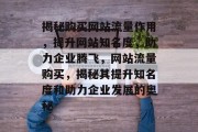 揭秘购买网站流量作用，提升网站知名度，助力企业腾飞，网站流量购买，揭秘其提升知名度和助力企业发展的奥秘