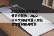 2022年网文网站流量研究报告，2022年网文网站流量研究报告深度解析与预测