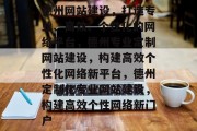 德州网站建设，打造专业、高效、个性化的网络平台，德州专业定制网站建设，构建高效个性化网络新平台，德州定制化专业网站建设，构建高效个性网络新门户