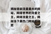 揭秘目前流量最大的网站，网络世界的流量之王，网络流量之王，揭秘当下最热门网站的秘密