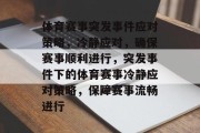 体育赛事突发事件应对策略，冷静应对，确保赛事顺利进行，突发事件下的体育赛事冷静应对策略，保障赛事流畅进行