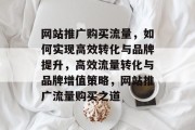 网站推广购买流量，如何实现高效转化与品牌提升，高效流量转化与品牌增值策略，网站推广流量购买之道