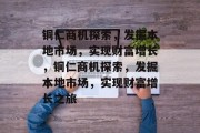 铜仁商机探索,发掘本地市场,实现财富增长,铜仁商机探索,发掘本地市场,实现财富增长之旅