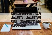企业网站制作作业，打造高效网络平台，助力企业腾飞，企业腾飞新引擎，高效网络平台制作作业解析