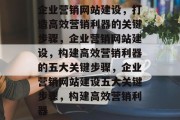 企业营销网站建设，打造高效营销利器的关键步骤，企业营销网站建设，构建高效营销利器的五大关键步骤，企业营销网站建设五大关键步骤，构建高效营销利器