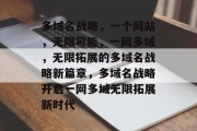 多域名战略，一个网站，无限可能，一网多域，无限拓展的多域名战略新篇章，多域名战略开启一网多域无限拓展新时代