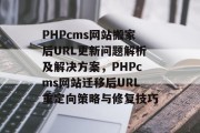 PHPcms网站搬家后URL更新问题解析及解决方案，PHPcms网站迁移后URL重定向策略与修复技巧