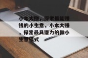 小本大赚，探索最能赚钱的小生意，小本大赚，探索最具潜力的微小生意模式