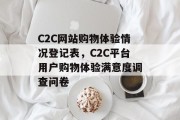 C2C网站购物体验情况登记表，C2C平台用户购物体验满意度调查问卷