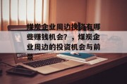 煤炭企业周边投资有哪些赚钱机会？，煤炭企业周边的投资机会与前景