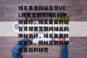 域名备案网站首页URL探索互联网域名的神秘面纱，域名备案网站首页探索互联网域名的神秘面纱，域名备案网站首页，揭秘互联网域名背后的秘密