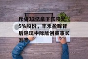 斥资12亿拿下东阳光5%股份，丰禾盈晖背后隐现中际旭创董事长刘圣