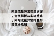 网站流量异常整改方案，全面解析与实施策略，网站流量异常排查与整改全攻略