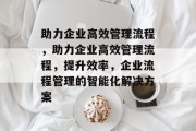 助力企业高效管理流程，助力企业高效管理流程，提升效率，企业流程管理的智能化解决方案