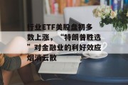 行业ETF美股盘初多数上涨，“特朗普胜选”对金融业的利好效应烟消云散