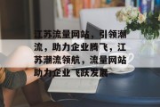 江苏流量网站，引领潮流，助力企业腾飞，江苏潮流领航，流量网站助力企业飞跃发展