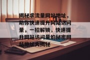 揭秘求流量网站地址，助你快速提升网站访问量，一招解锁，快速提升网站访问量的秘密网站地址大揭秘