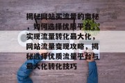 揭秘网站买流量的奥秘，如何选择优质平台，实现流量转化最大化，网站流量变现攻略，揭秘选择优质流量平台与最大化转化技巧