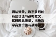 网站流量，数字背后的商业价值与战略意义，解码网站流量，揭示数字商业价值与战略深意