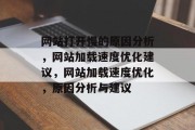 网站打开慢的原因分析，网站加载速度优化建议，网站加载速度优化，原因分析与建议