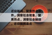 近日新闻，聚焦热点事件，洞察社会现象，聚焦热点，洞察社会脉动，近日新闻盘点