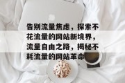 告别流量焦虑，探索不花流量的网站新境界，流量自由之路，揭秘不耗流量的网站革命