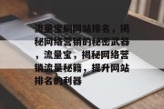 流量宝刷网站排名，揭秘网络营销的秘密武器，流量宝，揭秘网络营销流量秘籍，提升网站排名的利器