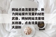 网站点击流量软件，助力网站提升流量的秘密武器，揭秘网站流量增长利器，点击流量软件大剖析