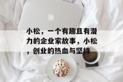 小松，一个有趣且有潜力的企业家故事，小松，创业的热血与坚持