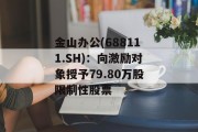 金山办公(688111.SH)：向激励对象授予79.80万股限制性股票