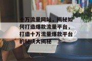 十万流量网站，揭秘如何打造爆款流量平台，打造十万流量爆款平台的秘诀大揭秘
