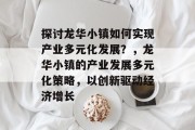 探讨龙华小镇如何实现产业多元化发展?,龙华小镇的产业发展多元化策略,以创新驱动经济增长 探讨龙华小镇如何实现产业多元化发展?,龙华小镇的产业发展多元化策略,以创新驱动经济增长