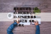 昊天国际建投(01341.HK)拟折让约21.57%配售最多15.24亿股 净筹6亿港元