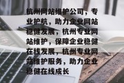 杭州网站维护公司，专业护航，助力企业网站稳健发展，杭州专业网站维护，保障企业稳健在线发展，杭州专业网站维护服务，助力企业稳健在线成长