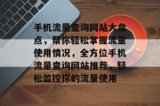 手机流量查询网站大盘点，帮你轻松掌握流量使用情况，全方位手机流量查询网站推荐，轻松监控你的流量使用
