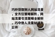 巧妙获取别人网站流量，全方位策略解析，网站流量引流策略全解析，巧夺他人流量秘诀大公开