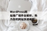 WordPress网站推广插件全解析，助力你的网站快速崛起